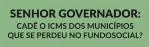 Read more about the article Estado agrava situação financeira dos Municípios retendo recursos do ICMS que pertencem ao ente municipal