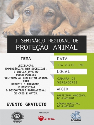 You are currently viewing Guabiruba sedia I Seminário Regional de Proteção Animal