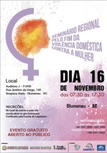 Read more about the article Blumenau sedia seminário regional pelo fim da violência doméstica