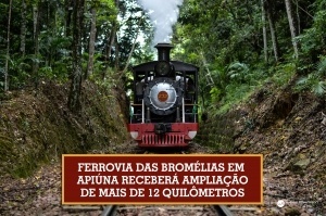 Read more about the article Ferrovia das Bromélias em Apiúna receberá ampliação de mais de 12 quilômetros