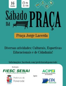 Read more about the article “Sábado na Praça” acontece no dia 16 de junho