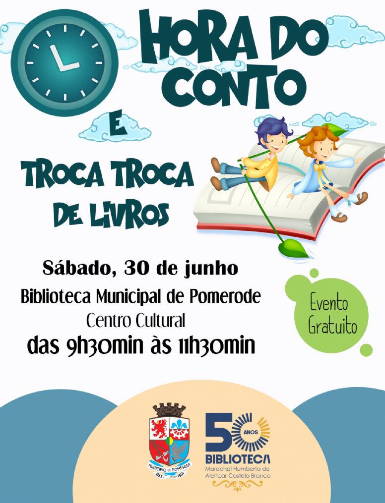 You are currently viewing Neste sábado tem Hora do Conto e Troca Troca de Livros