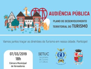 Read more about the article Audiência Pública para discutir o Plano de Desenvolvimento Territorial do Turismo, acontece nesta quinta (07/03)