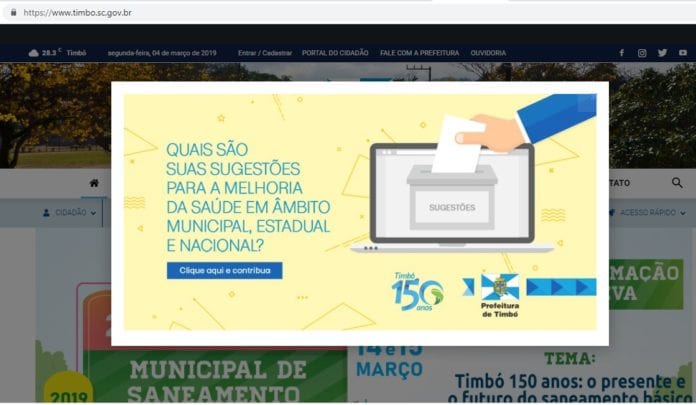 You are currently viewing População de Timbó pode contribuir com sugestões para a Saúde pública