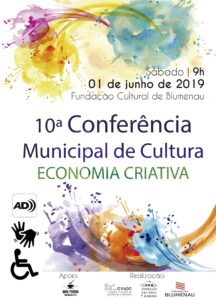 Read more about the article 10ª Conferência Municipal de Cultura de Blumenau ocorre neste sábado (1) na Fundação Cultural