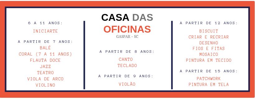 You are currently viewing Inscrições para atividades da Casa das Oficinas Dagobert Günther iniciam nessa quinta-feira (30)