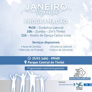 Read more about the article Prefeitura de Timbó promove ação pelo Janeiro Branco