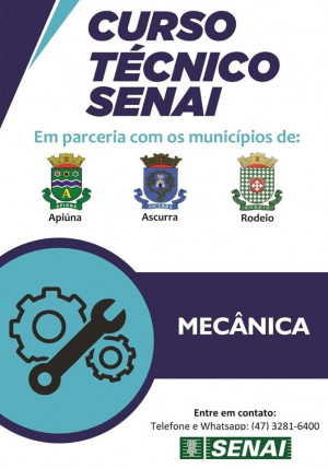 You are currently viewing Senai oferece curso de mecânica industrial com subsídio de 50% pagos pelo município