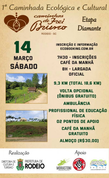 You are currently viewing 1ª Caminhada ecológica e cultural Caminhos de Frei Bruno