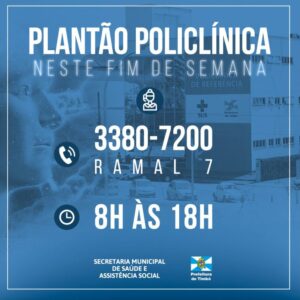 Read more about the article Policlínica estará de plantão para sanar dúvidas pelo telefone neste fim de semana