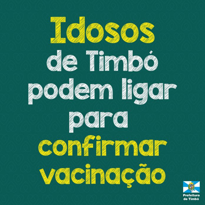 You are currently viewing Idosos de Timbó podem ligar para confirmar vacinação