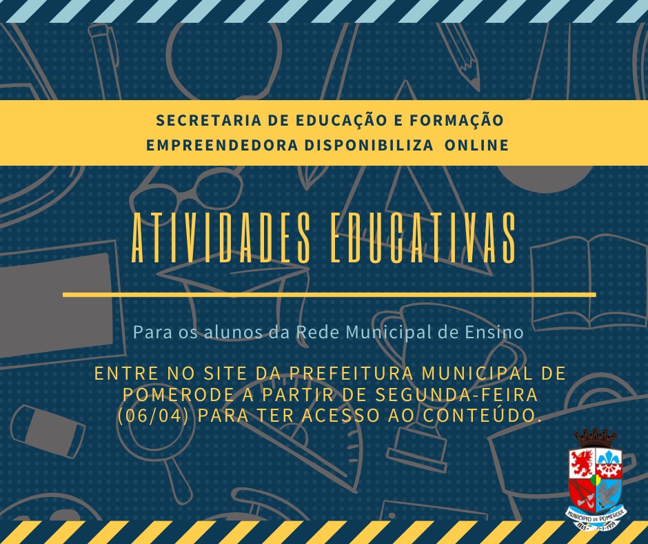 You are currently viewing Secretaria de Educação e Formação Empreendedora disponibiliza conteúdo educativo durante o segundo período da quarentena