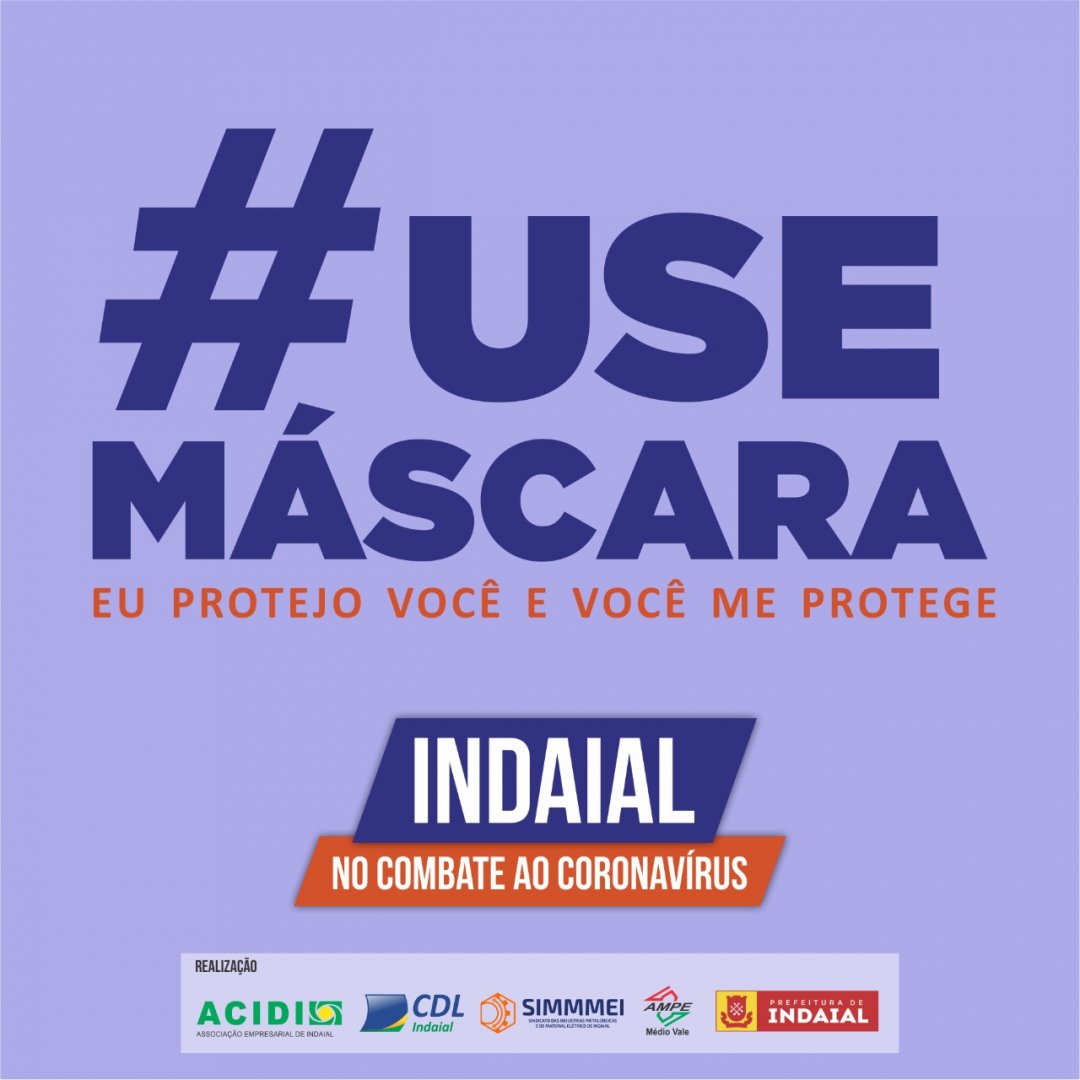 You are currently viewing Prefeitura de Indaial adere à campanha “#UseMáscara”