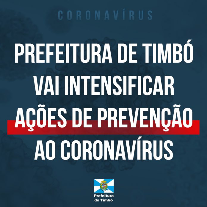 You are currently viewing Medidas de prevenção contra o Coronavírus serão intensificadas em Timbó