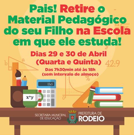 You are currently viewing Rodeio inicia distribuição de material pedagógico para rede municipal