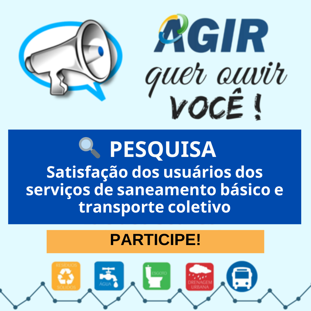 You are currently viewing Participe da pesquisa de satisfação dos serviços de saneamento e transporte coletivo