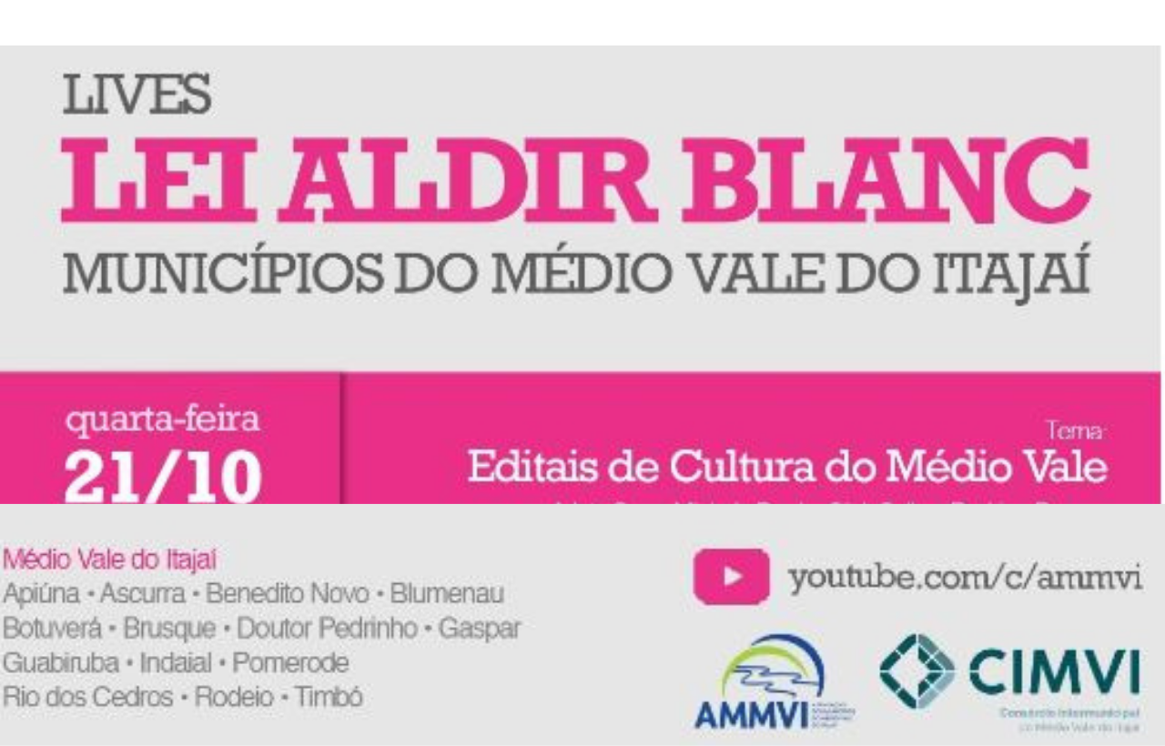 You are currently viewing Live sobre os Editais de Cultura da Lei Aldir Blanc no Médio Vale do Itajaí