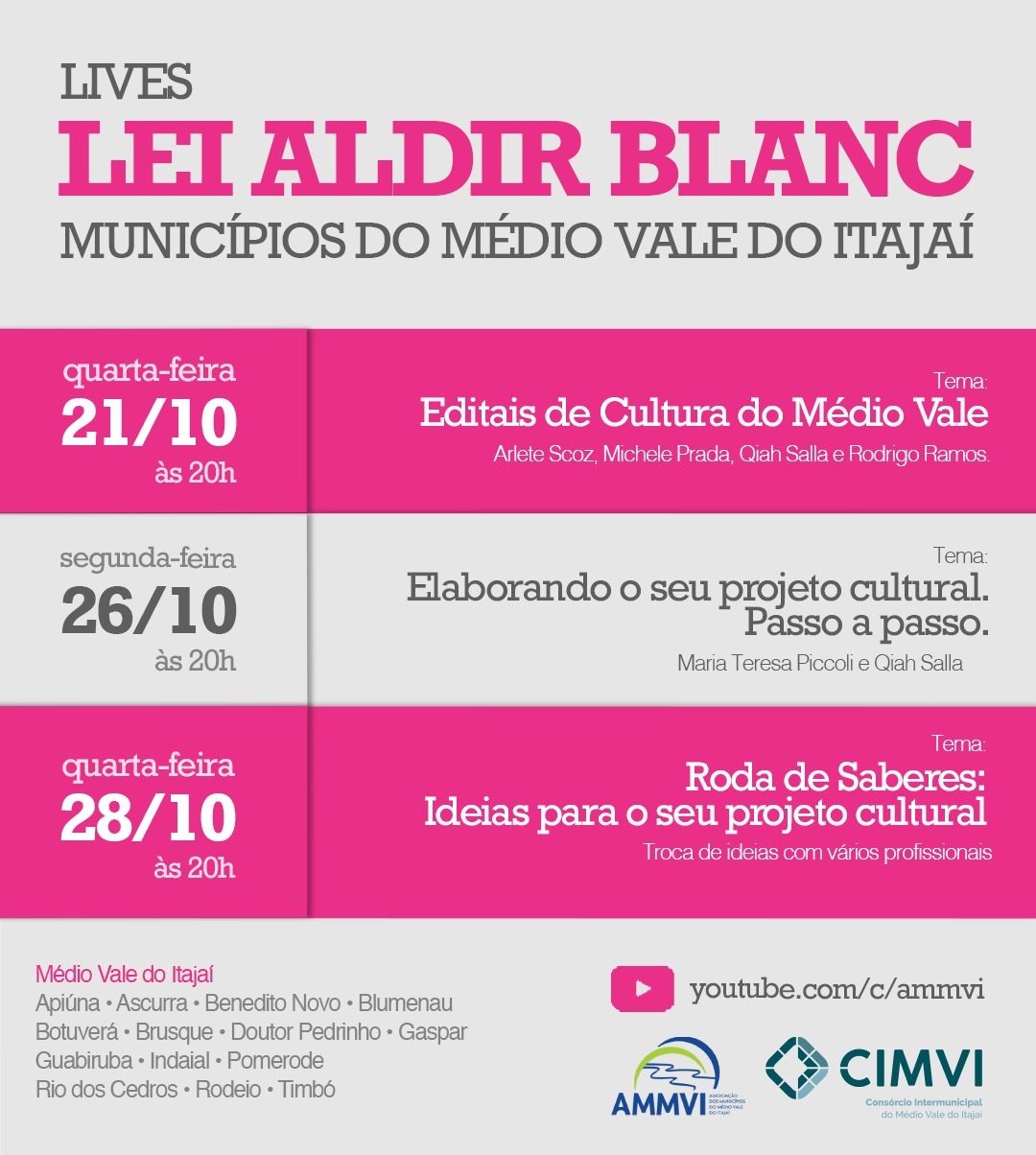 You are currently viewing Live sobre elaboração de projetos culturais traz dicas para proponentes da Lei Aldir Blanc